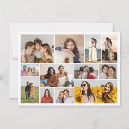 Cartão De Notas Crie Sua Própria Colagem de 12 Fotos