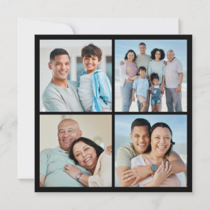 Cartão De Notas Crie Sua Própria Colagem de 4 Fotos