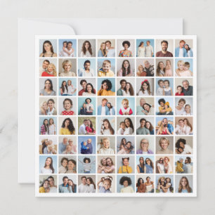 Cartão De Notas Crie Sua Própria Colagem de 64 Fotos