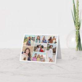 Cartão De Notas Crie sua própria colagem de 8 fotos