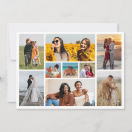 Cartão De Notas Crie Sua Própria Colagem de 9 Fotos