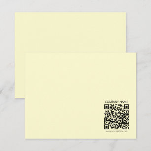Cartão De Notas Crie um Código QR Amarelo Claro