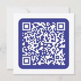 Cartão De Notas Crie um código QR escaneável | Edição Azul Escuro