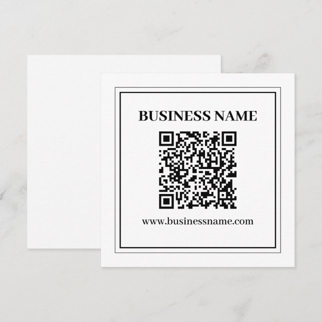 Cartão De Notas Crie um código QR escaneável | Preto & Branco (Frente/Verso)