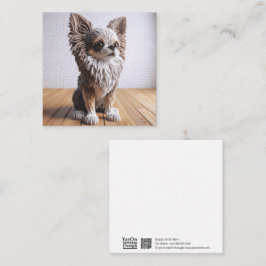 Cartão De Notas Crochet Chihuahua