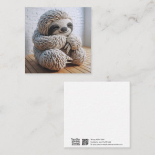 Cartão De Notas Crochet Sloth Greeting Card