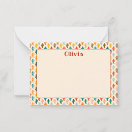 Cartão De Notas Custom Mexican Cacti Note Card