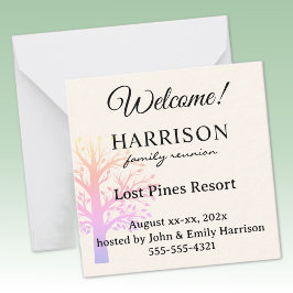 Cartão De Notas Custom Mini Family Reunion Welcome Gift Bag