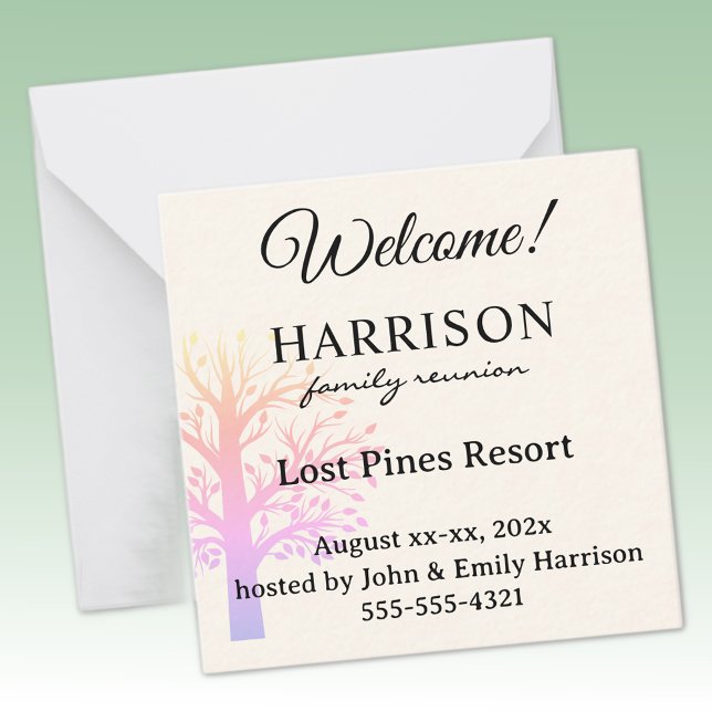 Cartão De Notas Custom Mini Family Reunion Welcome Gift Bag (Criador carregado)