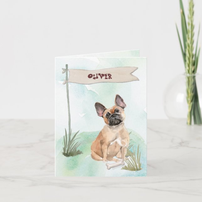 Cartão De Notas Custom Name Chocolate Lab Pet Dog (Frente)