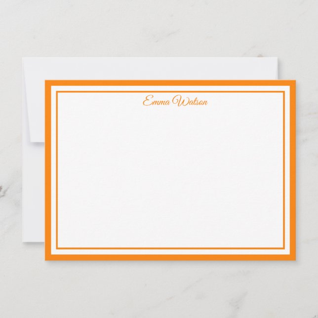 Cartão De Notas Custom Name Note Card (Frente)