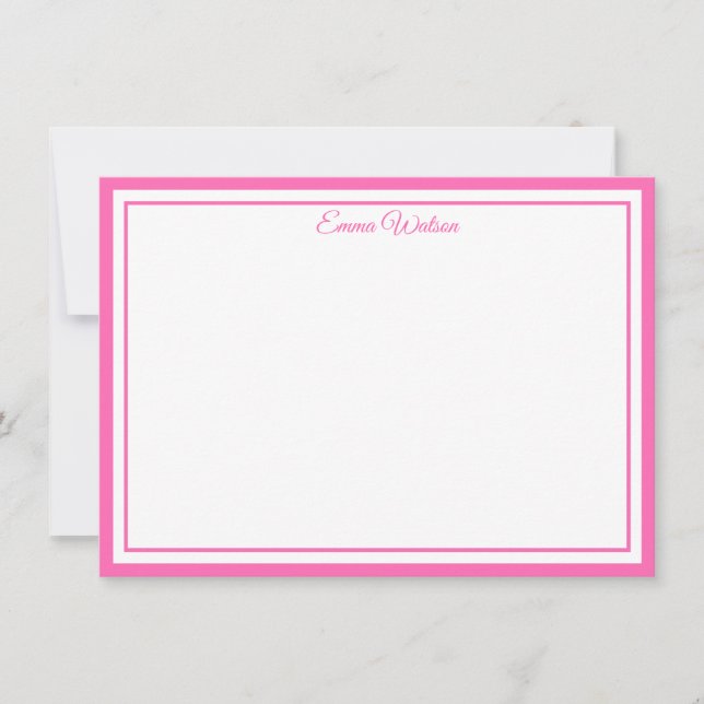 Cartão De Notas Custom Name Note Card (Frente)
