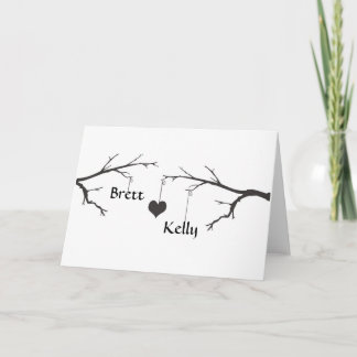 Cartão De Notas Customizable Heart Couple Card