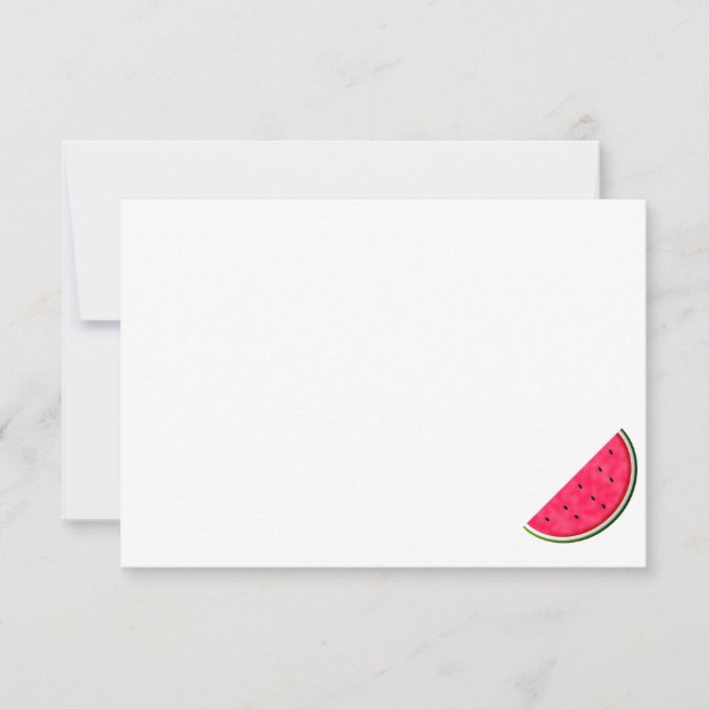 Cartão De Notas Cute Cartoon Watermelon Custom Blank (Frente)