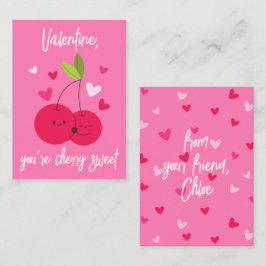 Cartão De Notas Cute Cherry Sweet Berry Love Corações Dia dos Namo