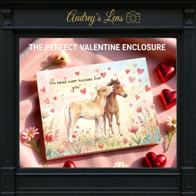 Cartão De Notas Cute Miniature Horse Storybook Valentine Flat Note (Criador carregado)