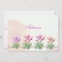 Cyclamen Plant Notecard
