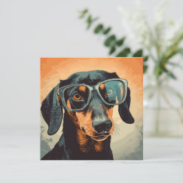 Cartão De Notas Dachshund de Óculos
