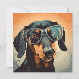 Cartão De Notas Dachshund de Óculos