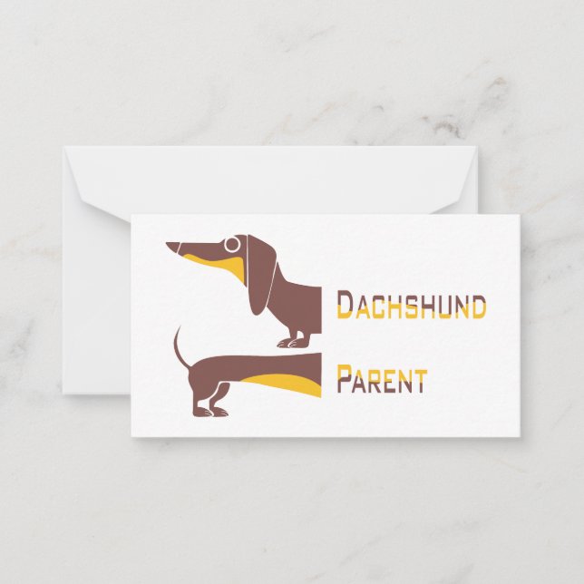 Cartão De Notas Dachshund engraçado para pai de cachorro de longa  (Frente)
