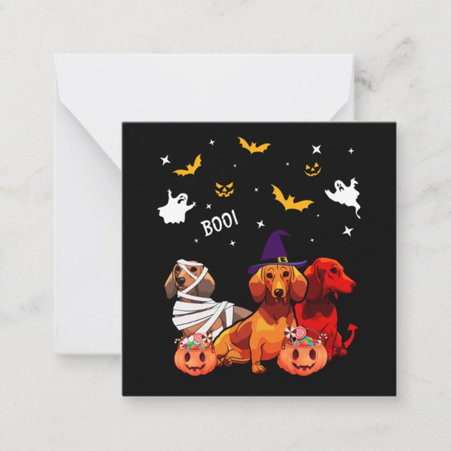 Cartão De Notas Dachshund Halloween Dog Lover (Frente)