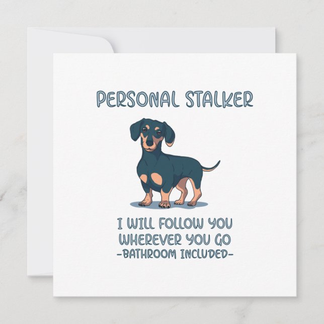Cartão De Notas Dachshund Personal Stalker (Frente)
