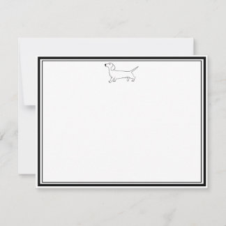 Cartão De Notas Dachshund Stationery