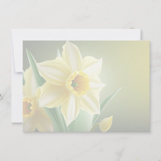 Cartão De Notas Daffodil Flat Note Card (Frente)