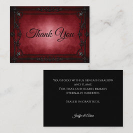 Cartão De Notas Dark Red Gothic AlternativeHalloween wedding