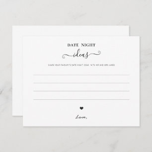 Cartão De Notas Data Noite Jar Sinal Chá de Conselho de Casamento