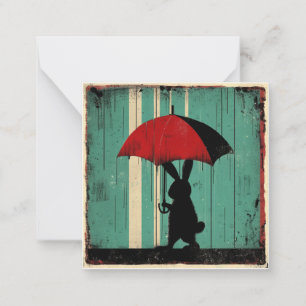 Cartão De Notas De Garoa a Sonhos, Escreva Rainbows Bunny