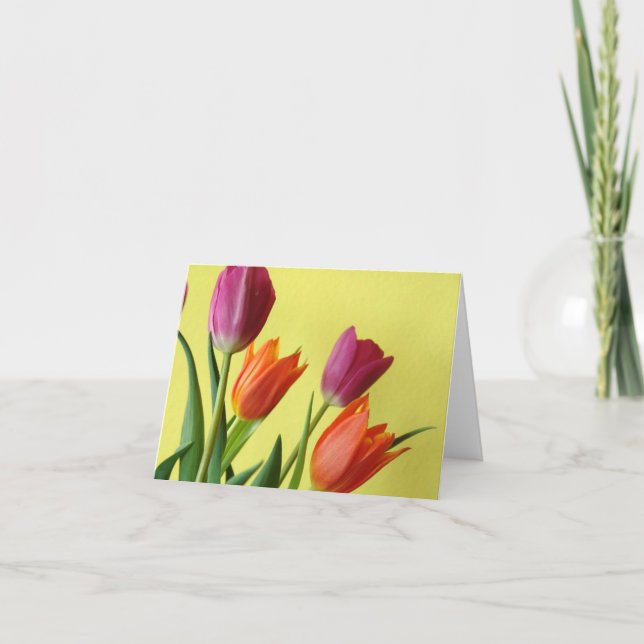 Cartão de Notas de Tulipas (Frente)