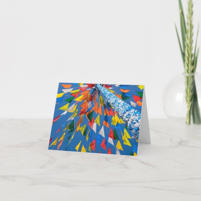 Cartão De Notas Decoração de Bandeira Triangular (Frente)
