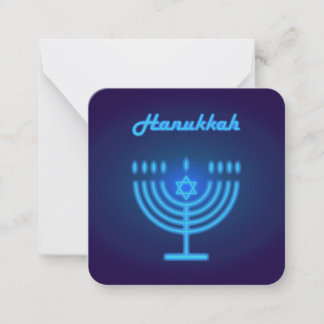 Cartão De Notas Decoração de festival de luzes Menorah de Hanukkah