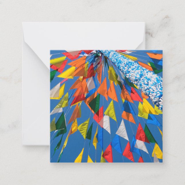 Cartão De Notas Decoração do Sinalizador de Triângulo (Frente)