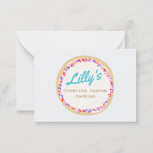 Cartão De Notas Decorador de cookies ou Cupcakes