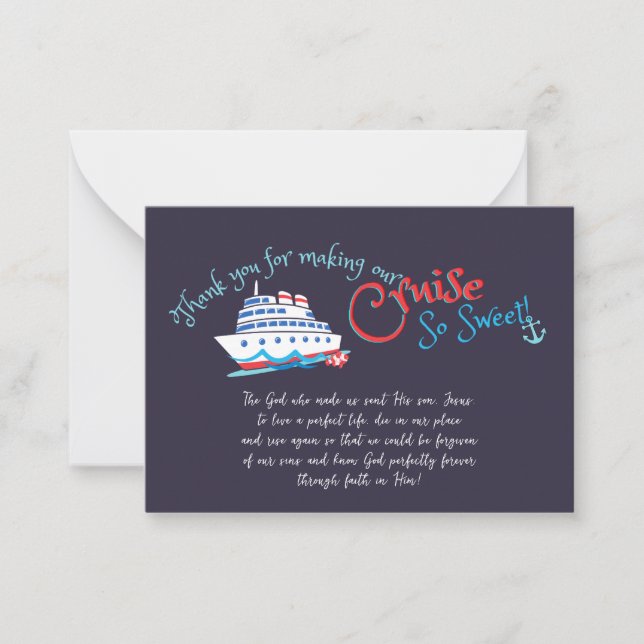 Cartão De Notas Definir Obrigados de Cruzeiro de Velas para Tripul (Frente)