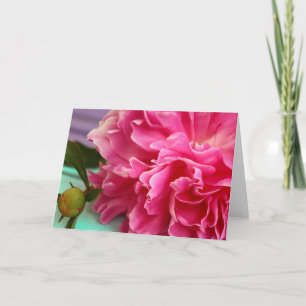 Cartão De Notas Dentro Bonito Cor-de-rosa Elegante Floral Dobrado