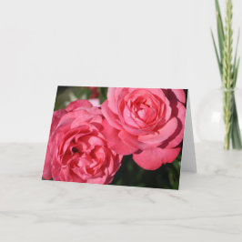 Cartão De Notas Dentro Floral Bonito Rosa Elegante Rosa Dobrado
