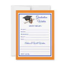 Desejos e conselhos do formando | Azul e laranja