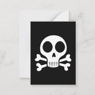 Cartão De Notas Desenho de Caveira Pirata