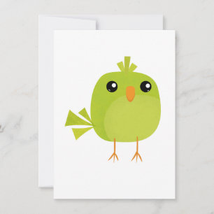 Cartão De Notas Desenho do Pássaro Verde