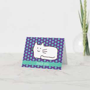 Cartão De Notas Desenho engraçado de gato de desenho animado, cart