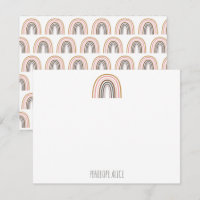 Desenho Mínimo Boho Arco-Íris Personalizado