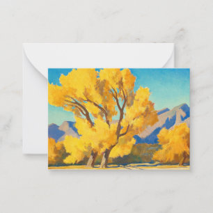Cartão De Notas Desert Cottonwoods, Arizona por Maynard Dixon