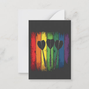 Cartão De Notas Design de Dardo Vintage com Cores LGBTQ Vintage