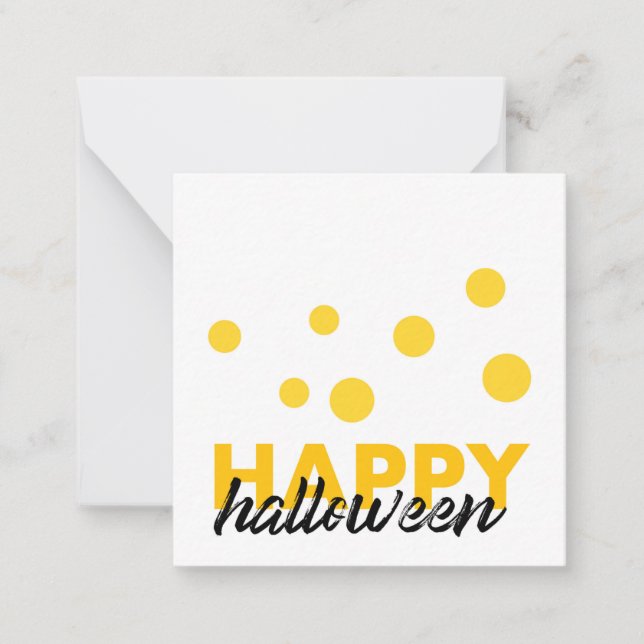 Cartão De Notas Design de Feliz Halloween moderno e divertido (Frente)