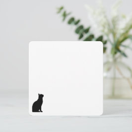 Cartão De Notas Design de Silhuetas de Animais Fofos - Gatos 1