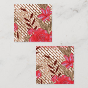 Cartão De Notas Design de tecido de intricato com padrões florais
