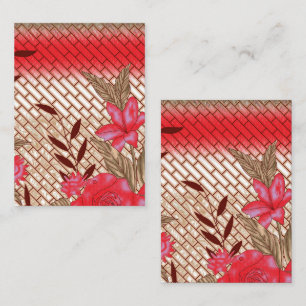 Cartão De Notas Design de tecido de intricato com padrões florais